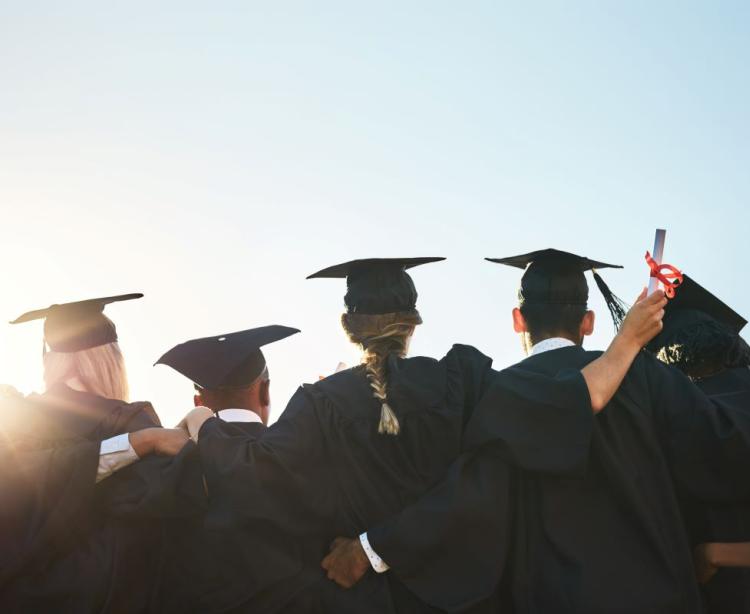 students in graduation caps
